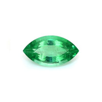 Pave Emerald Pendant 1.37 Ct., 18K White Gold Combination Stone