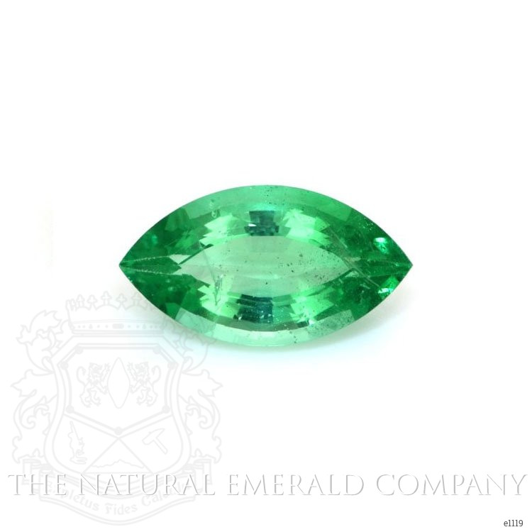 Pave Emerald Pendant 1.37 Ct., 18K White Gold