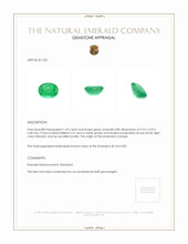 1.69 Ct. Emerald from Zambia Appraisal