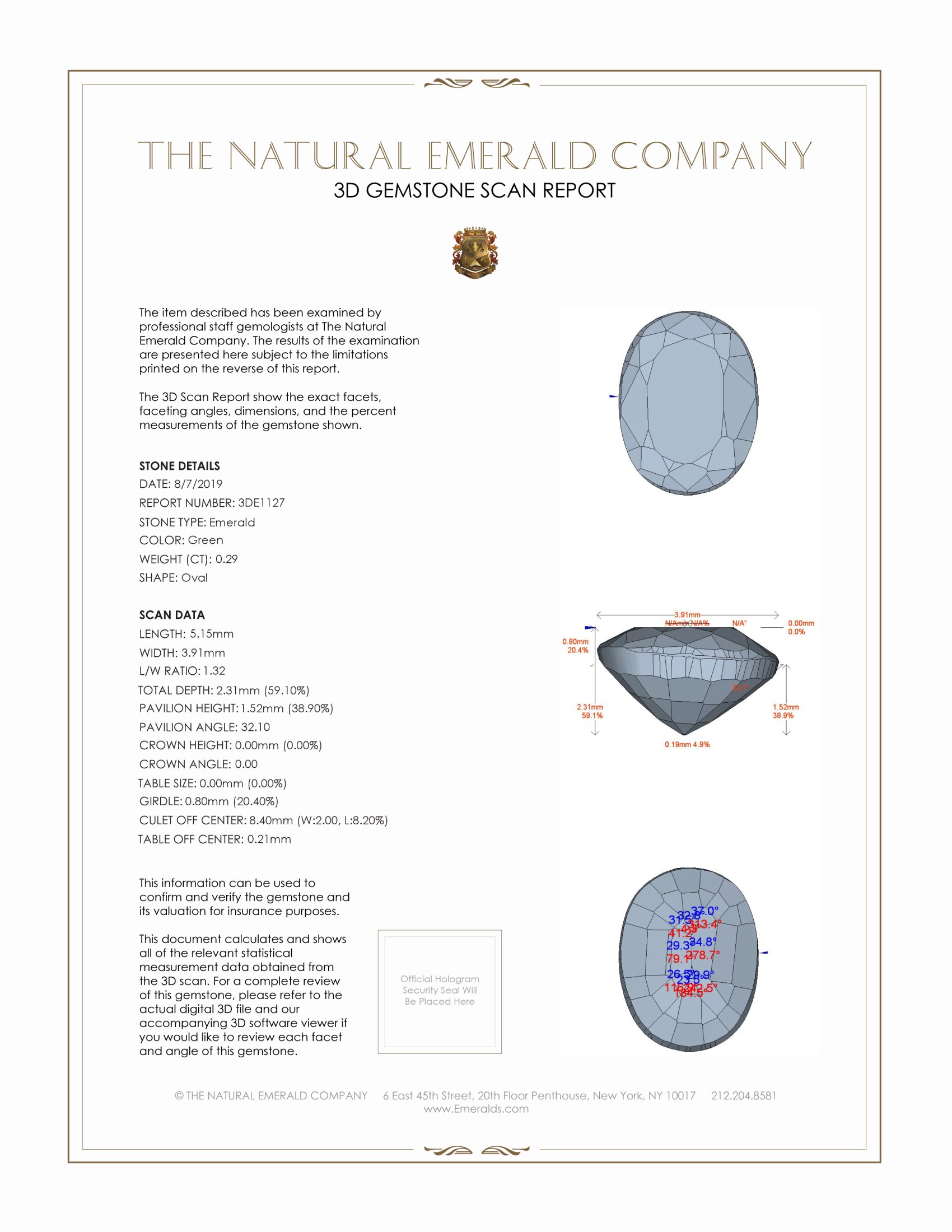 0.29 Ct. Emerald from Zambia