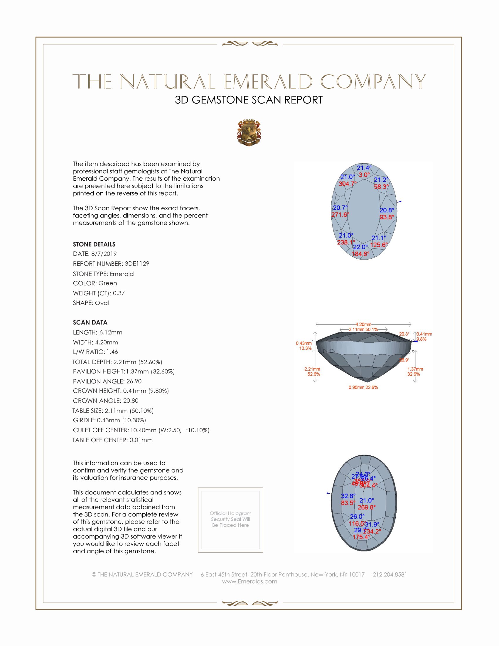 0.37 Ct. Emerald from Zambia