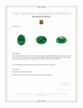 25.65 Ct. Cabochon Emerald from Zambia Appraisal