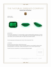 2.19 Ct. Emerald from Zambia Appraisal