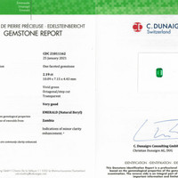 2.19 Ct. Emerald from Zambia Scan Report