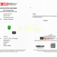 10.53 Ct. Emerald from Zambia Scan Report