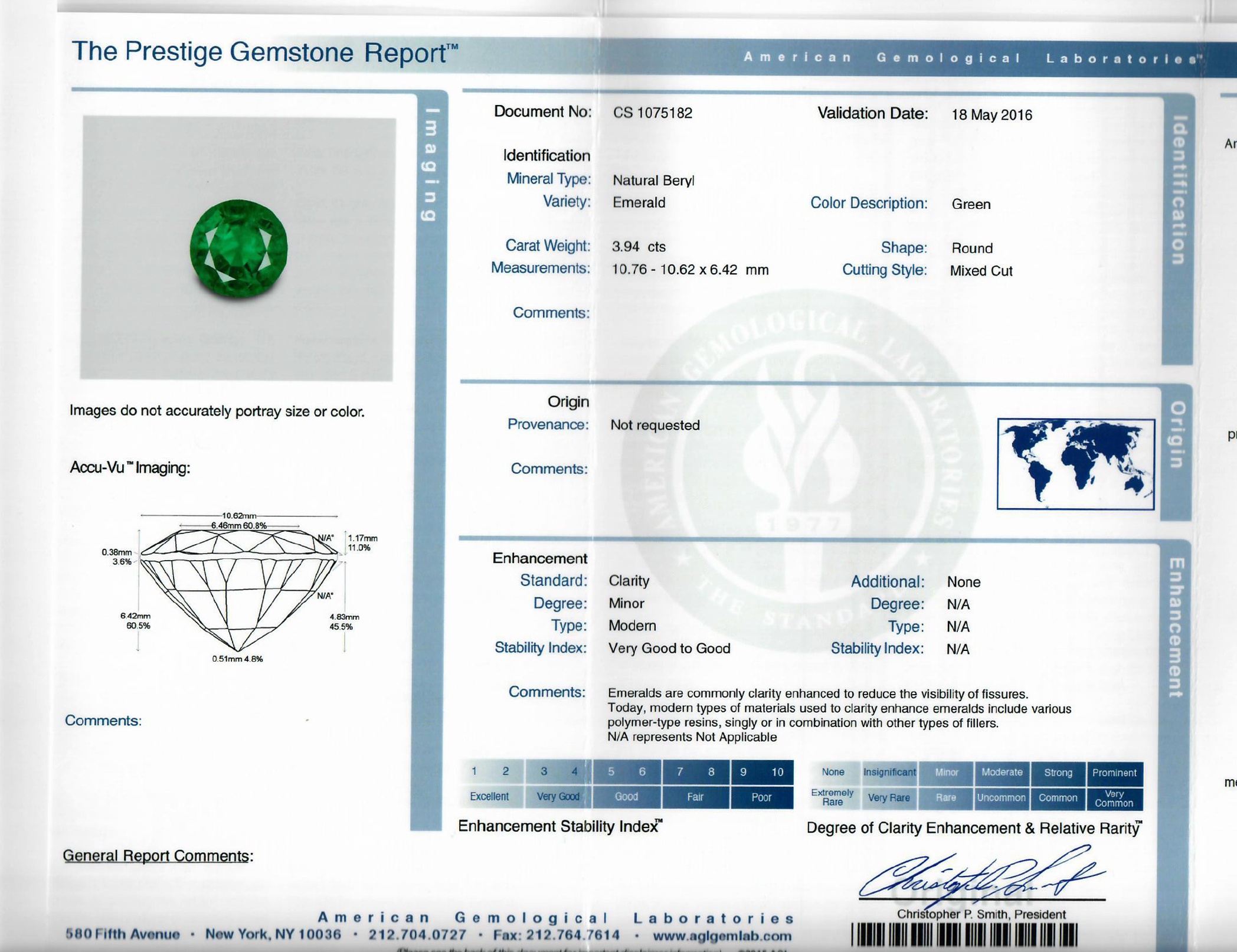3.94 Ct. Emerald from Zambia