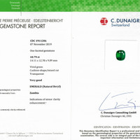 10.79 Ct. Emerald from Zambia Scan Report