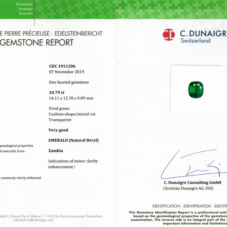 10.79 Ct. Emerald from Zambia