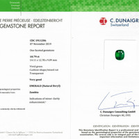 10.79 Ct. Emerald from Zambia Scan Report