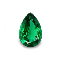 Accent Stones Emerald Pendant 4.95 Ct., 18K White Gold Combination Stone