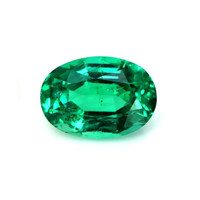 Pave Emerald Ring 2.12 Ct., 18K White Gold Combination Stone