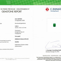 3.40 Ct. Emerald from Zambia Scan Report