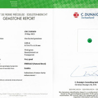 2.42 Ct. Emerald from Zambia Scan Report