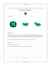2.45 Ct. Emerald from Zambia Appraisal