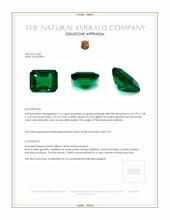 3.14 Ct. Emerald from Zambia Appraisal
