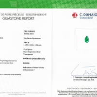2.64 Ct. Emerald from Zambia Scan Report