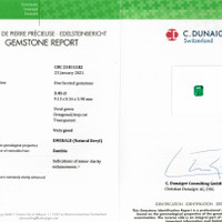 3.44 Ct. Emerald from Zambia Scan Report