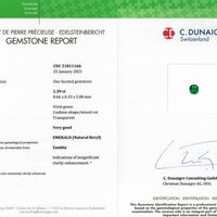 2.39 Ct. Emerald from Zambia Scan Report