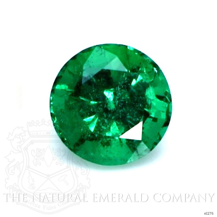 Pave Emerald Ring 1.58 Ct., 18K White Gold