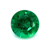 Three Stone Emerald Ring 1.95 Ct., 18K White Gold Combination Stone