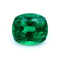  Emerald Ring 1.90 Ct. 18K Yellow Gold Combination Stone