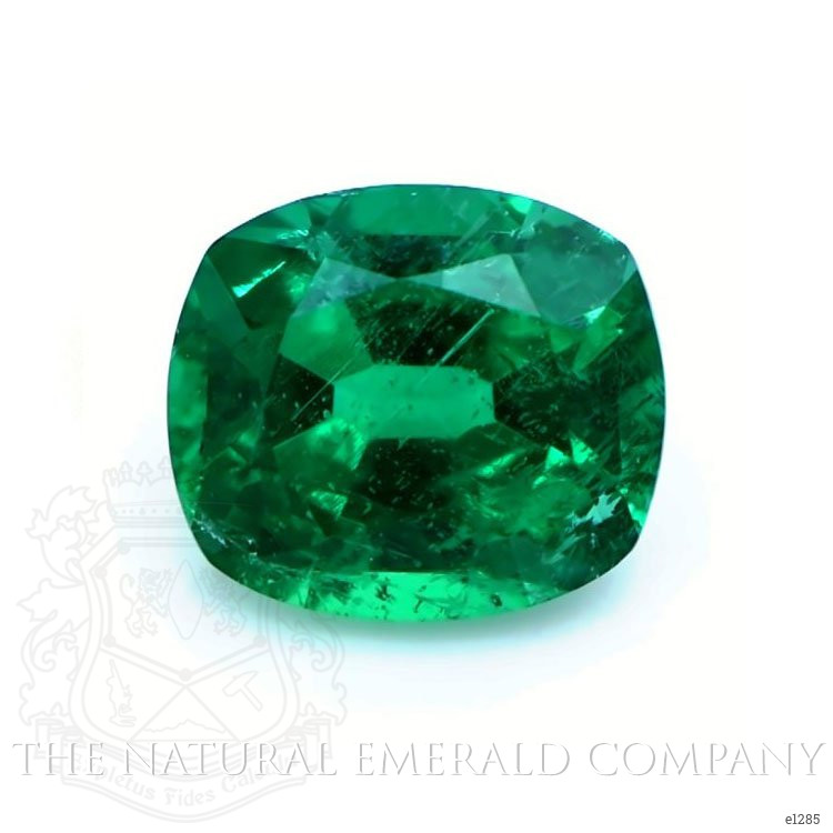 Pave Emerald Ring 1.90 Ct., 18K Yellow Gold