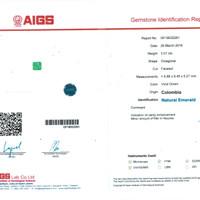 3.01 Ct. Emerald from Colombia Scan Report