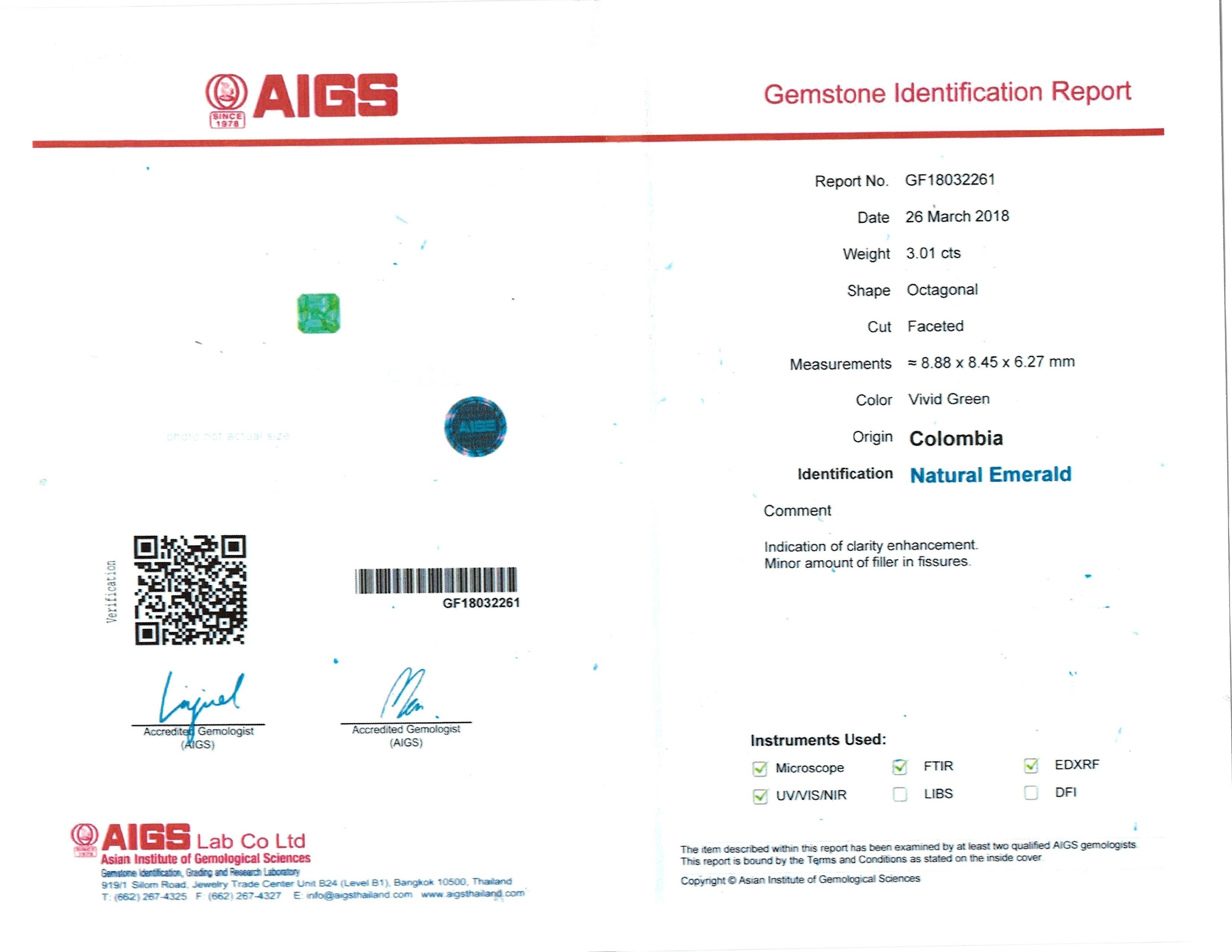 3.01 Ct. Emerald from Colombia