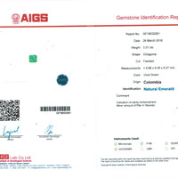 3.01 Ct. Emerald from Colombia Scan Report