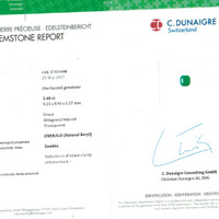 3.40 Ct. Emerald from Zambia Scan Report