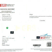 1.48 Ct. Emerald from Colombia Scan Report