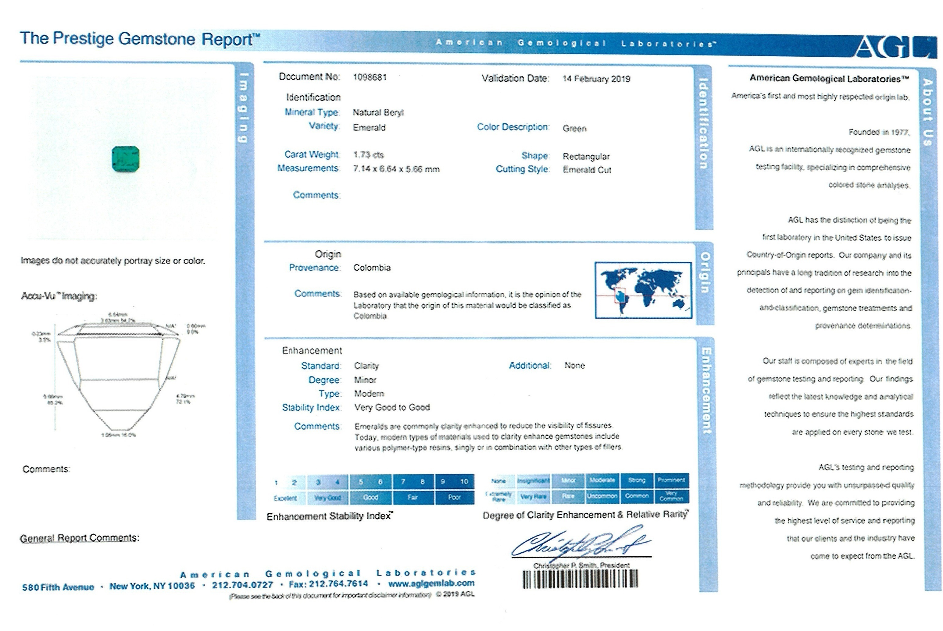 1.73 Ct. Emerald from Colombia