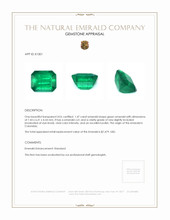 1.47 Ct. Emerald from Colombia Appraisal