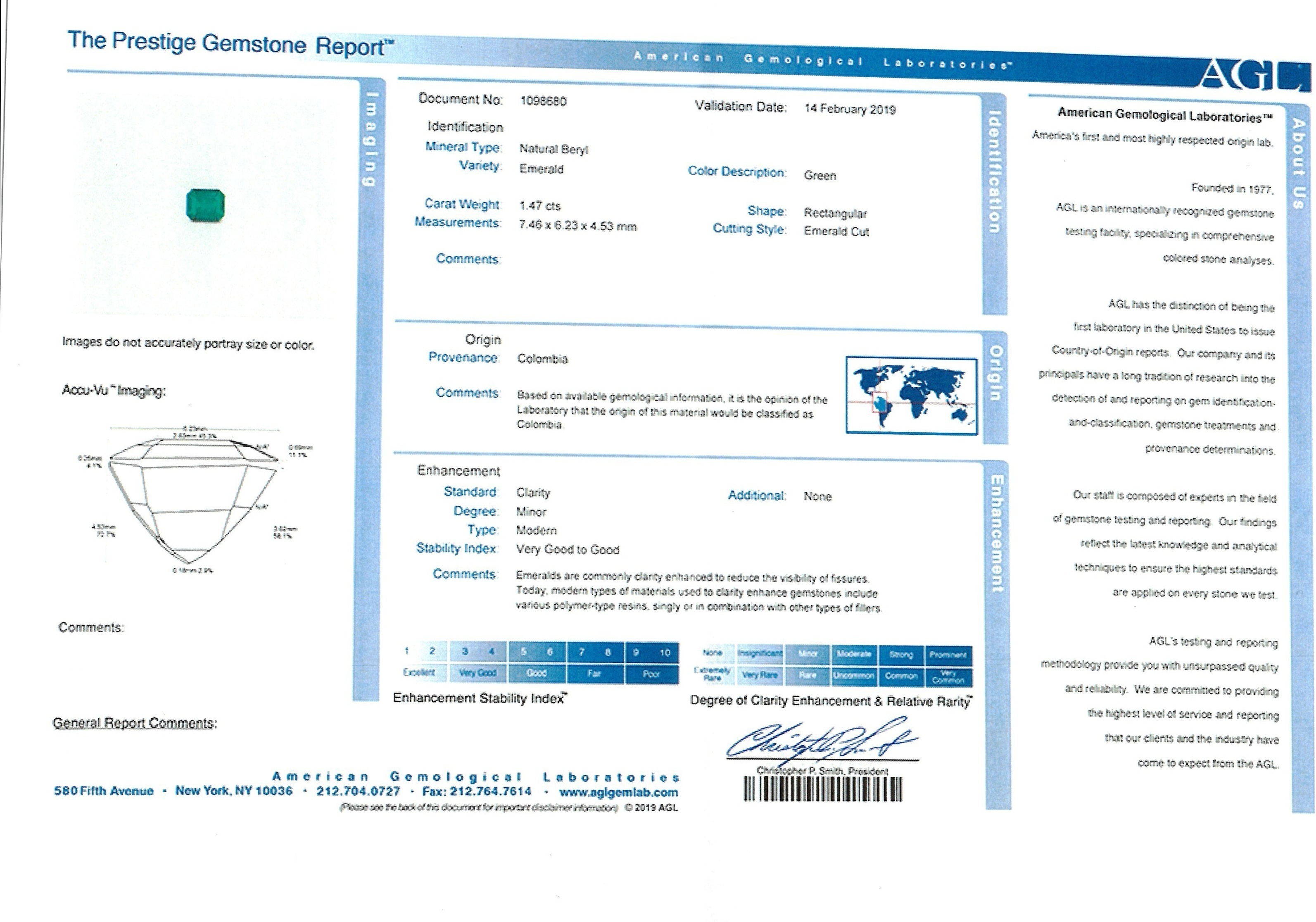 1.47 Ct. Emerald from Colombia