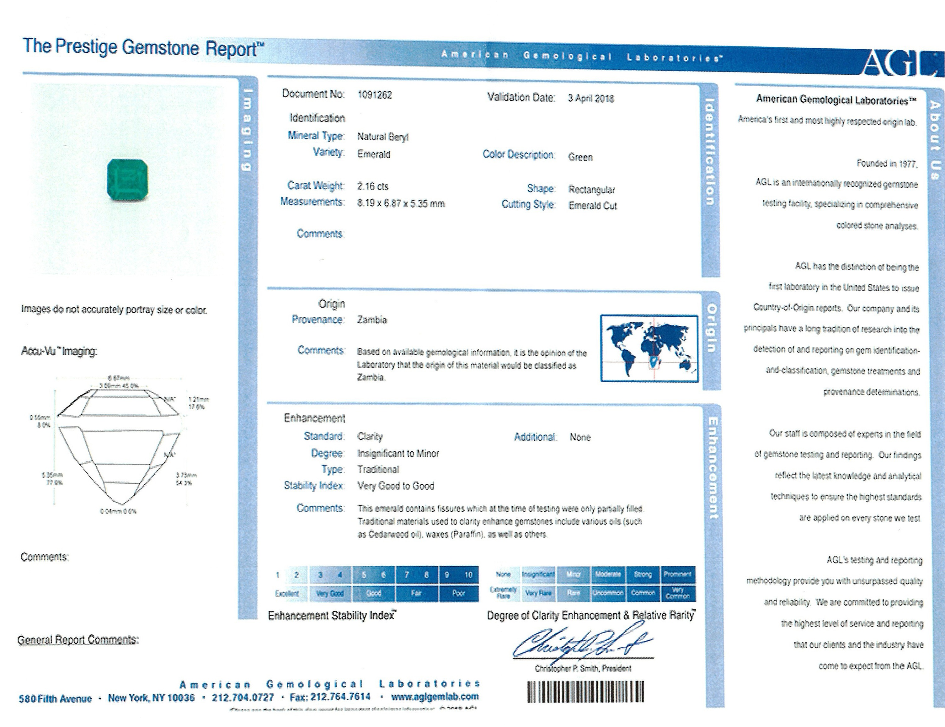2.16 Ct. Emerald from Zambia