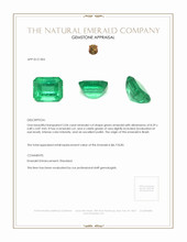 2.04 Ct. Emerald from Brazil Appraisal