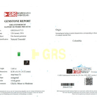 1.64 Ct. Emerald from Colombia Scan Report