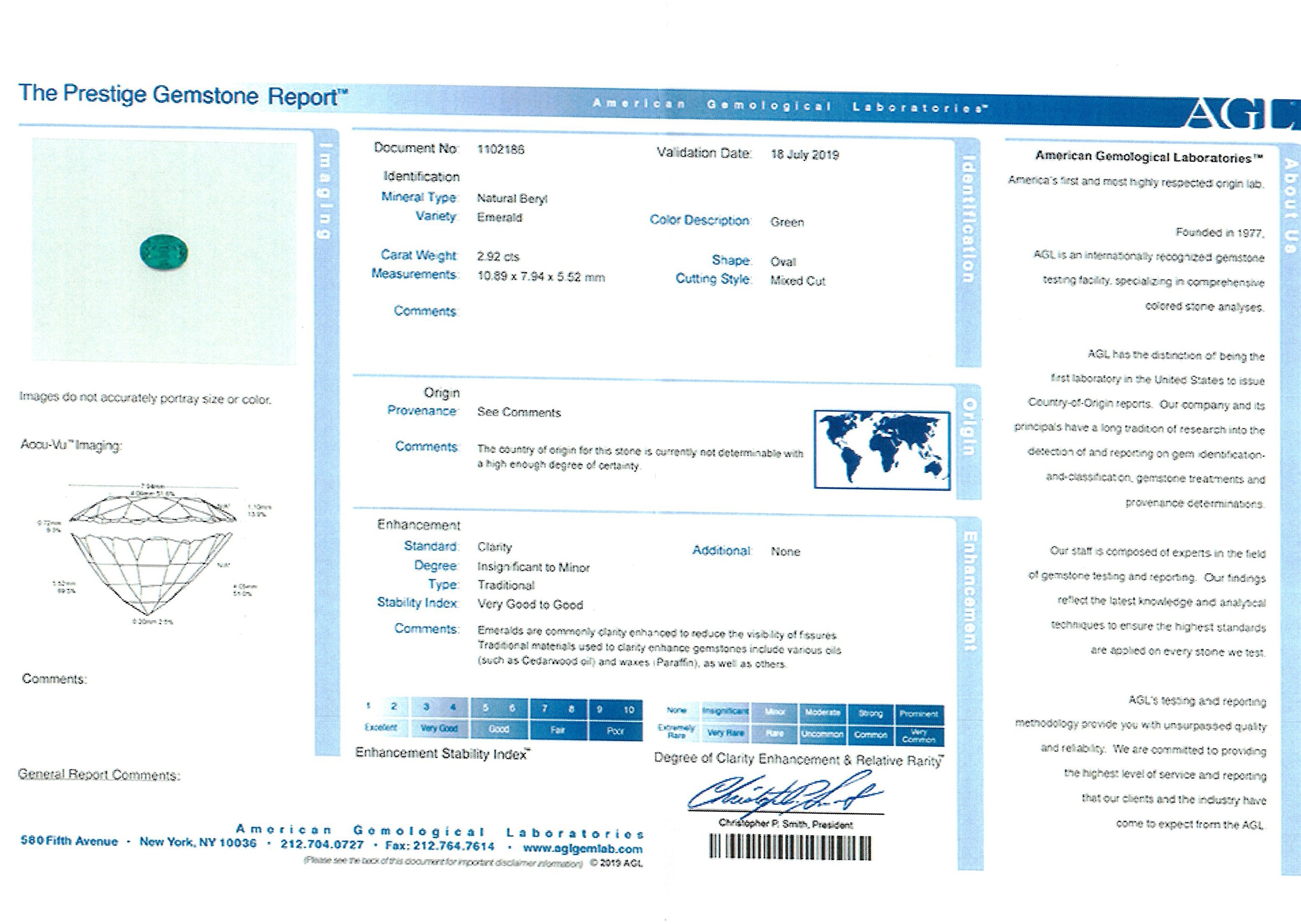 2.92 Ct. Emerald from Zambia
