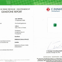 3.90 Ct. Emerald from Zambia Scan Report
