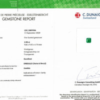3.90 Ct. Emerald from Zambia Scan Report