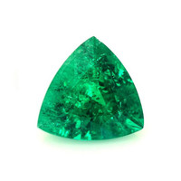 Emerald Pendant 1.53 Ct. 18K White Gold Combination Stone
