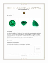 2.84 Ct. Emerald from Colombia Appraisal