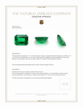 1.77 Ct. Emerald from Zambia Appraisal