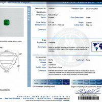 3.71 Ct. Emerald from Colombia Scan Report