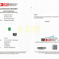 3.78 Ct. Emerald from Zambia Scan Report