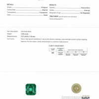 4.30 Ct. Emerald from Zambia Scan Report