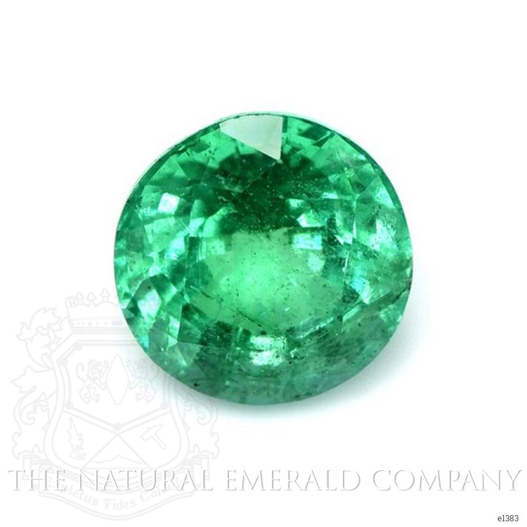 Antique Style Emerald Ring 1.19 Ct., 18K White Gold