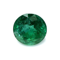 Pave Emerald Ring 1.60 Ct., 18K Yellow Gold Combination Stone