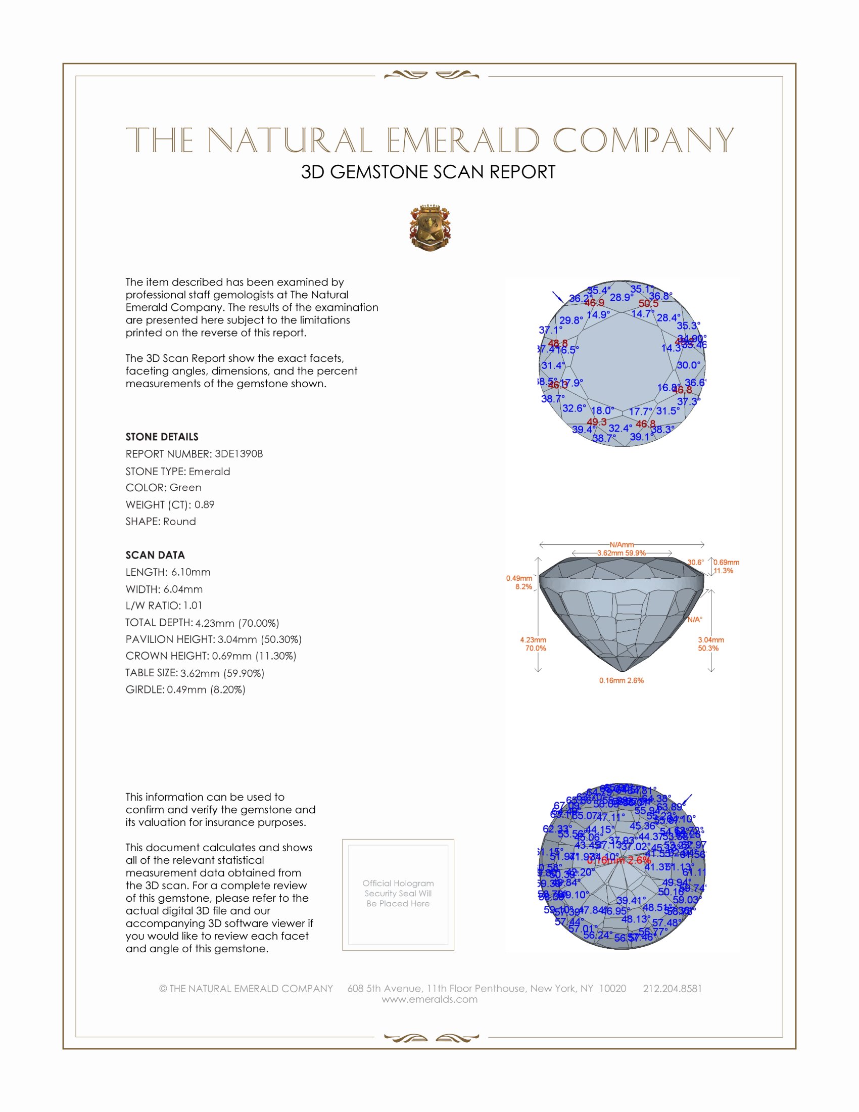0.89 Ct. Emerald from Zambia