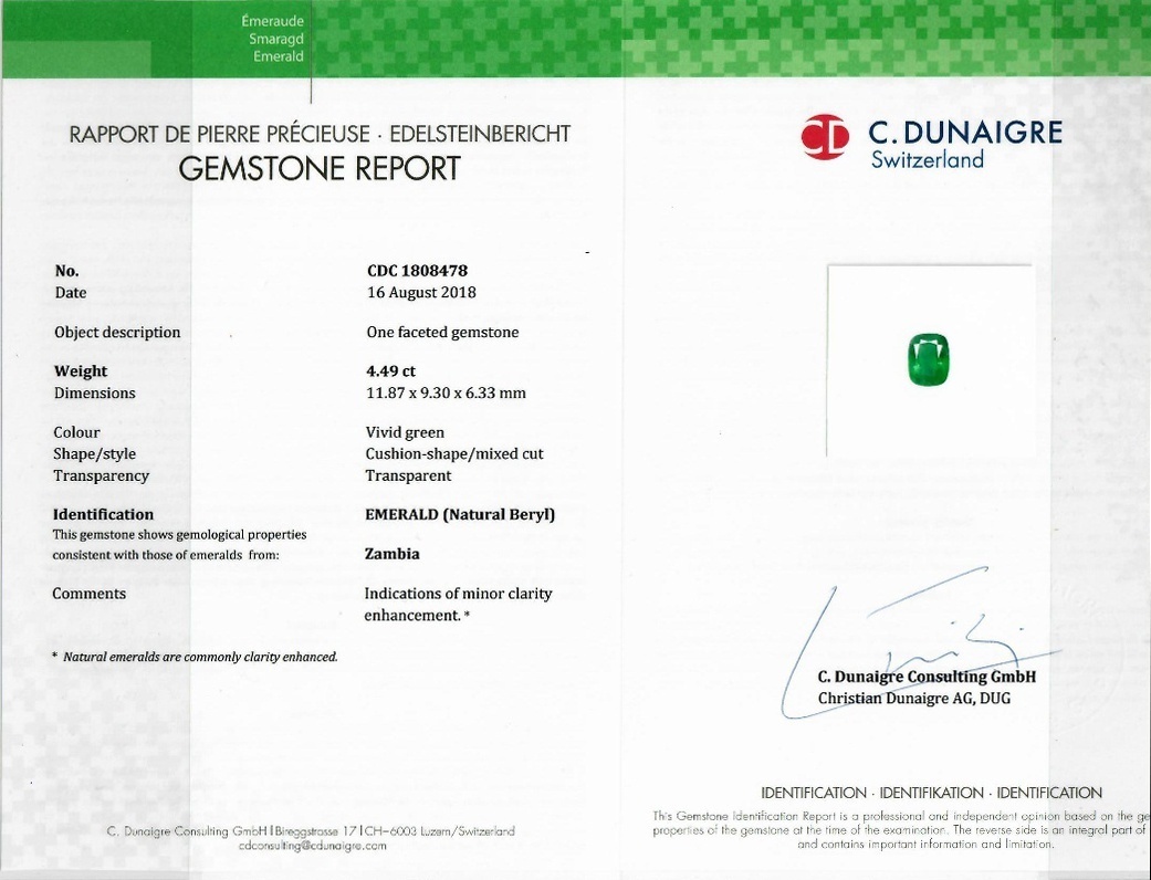4.49 Ct. Emerald from Zambia